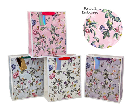 Xlarge Jardin Floral Gift Bag Foiled - 24 Pack, 42cm, Multi Colour - SuperSaverAU - view 1