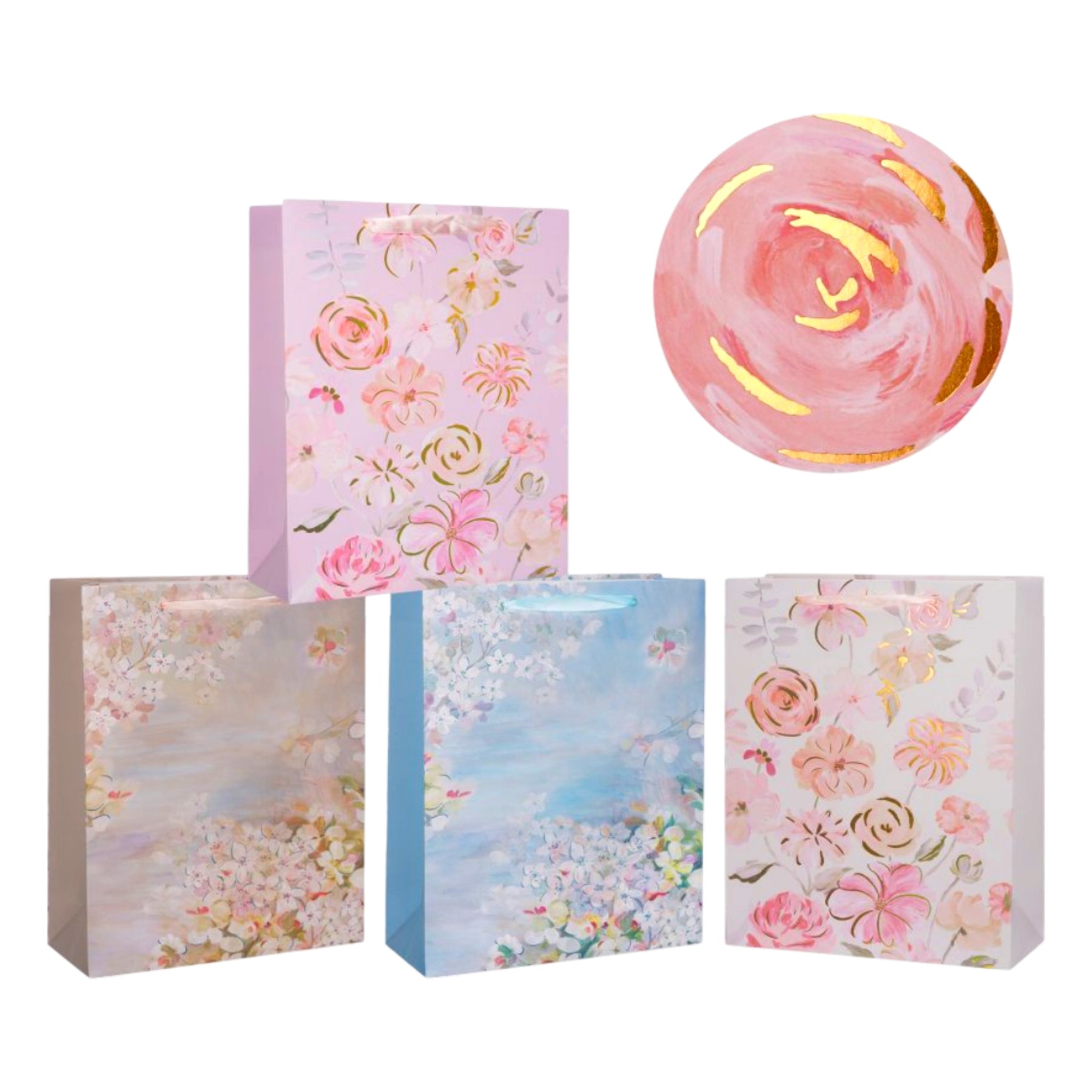 Blush Bloom Gift Bag 24 Pack - Xlarge 31x42cm Multi Colour - SuperSaverAU - view 1