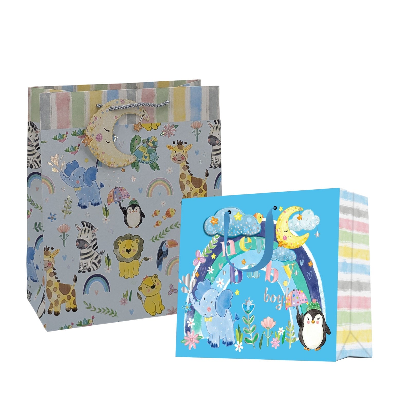 Large Welcome Baby Boy Gift Bag - 24 Asst, Multi Colour, 26x32cm - SuperSaverAU - view 1