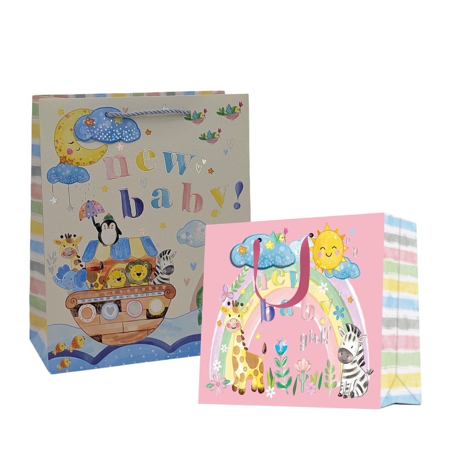 Large Welcome Baby Gift Bag 24 Asst, Multi Colour, 26x32cm - SuperSaverAU - view 1