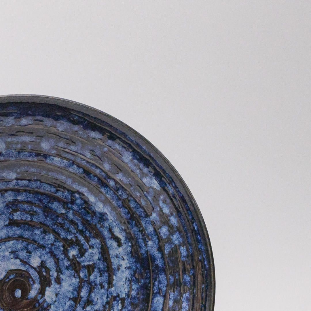 Open Flat Base 23cm Bowl Copper Swirl Glaze - SuperSaverAU - view 2
