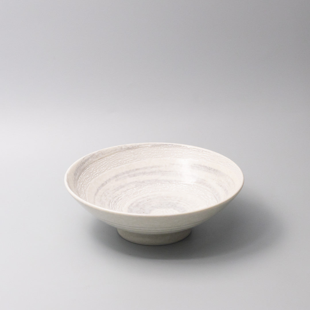 Premium Grey Swirl Glaze Ramen Bowl – 24cm Noodle Bowl