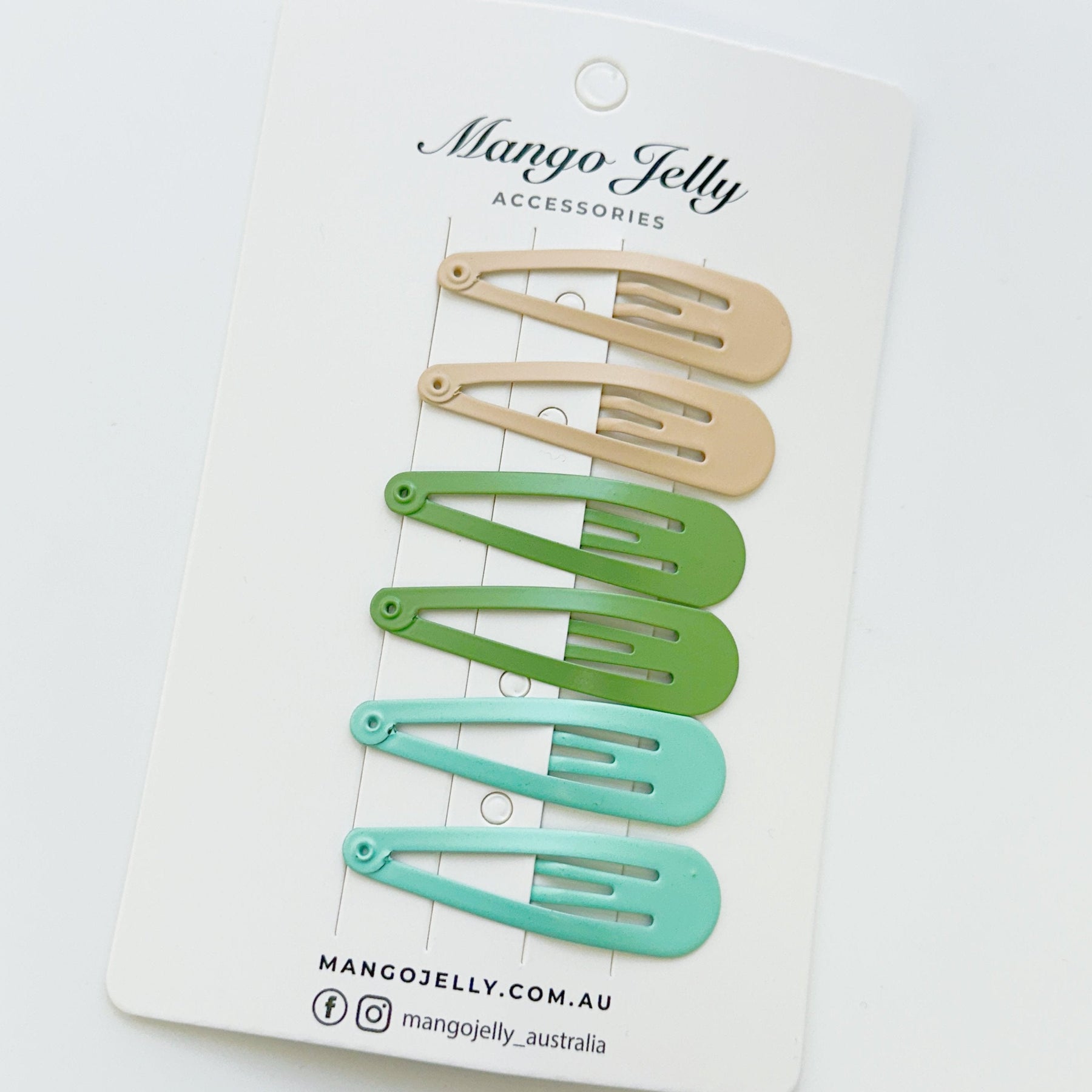 Basic Solid Colour Snap Clips - Fresh - 12 Pieces - 5cm Size - SuperSaverAU - view 1