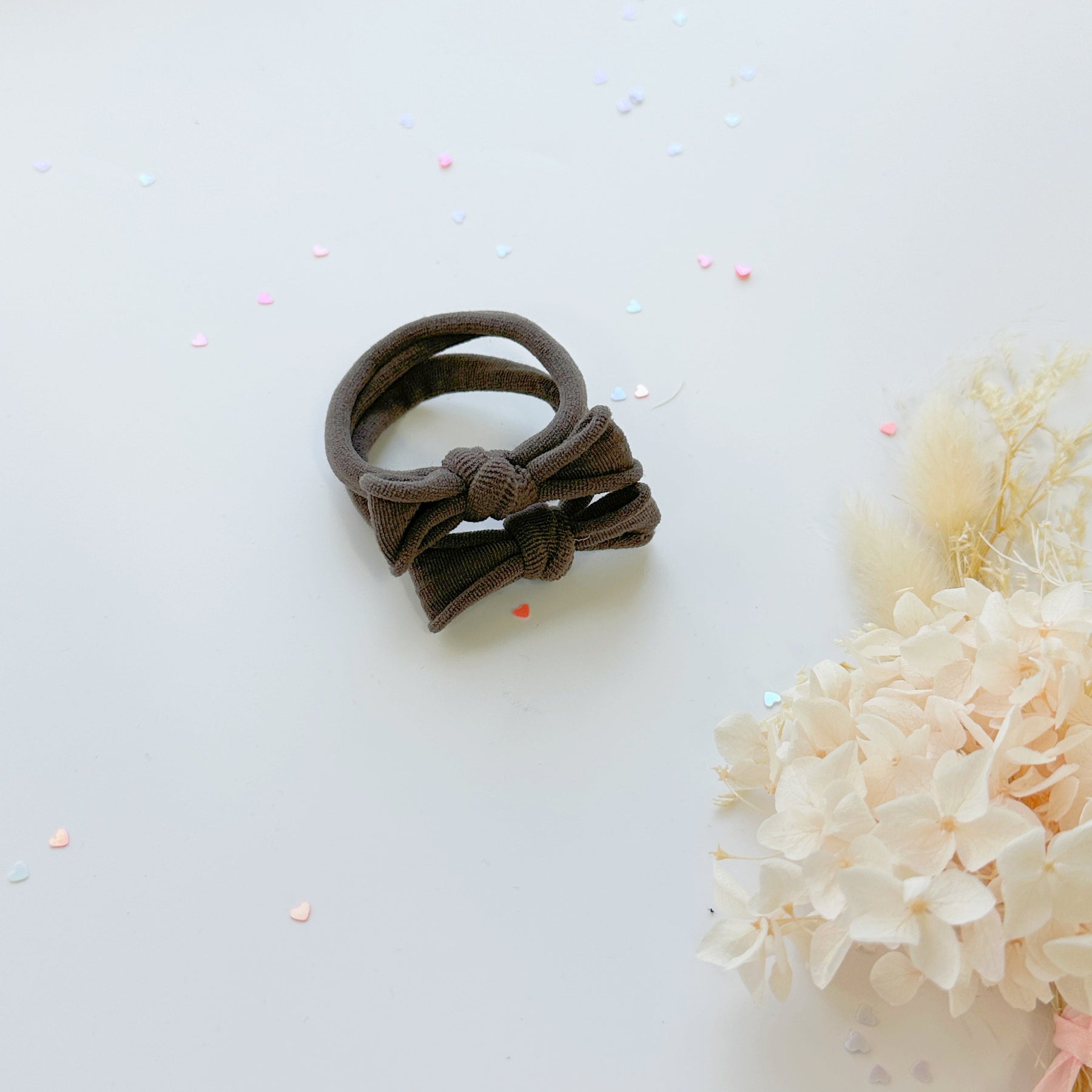 MANGO JELLY Handmade Mustard Metal Free Soft Hair Ties - 4cm, 3 Pairs - SuperSaverAU - view 4