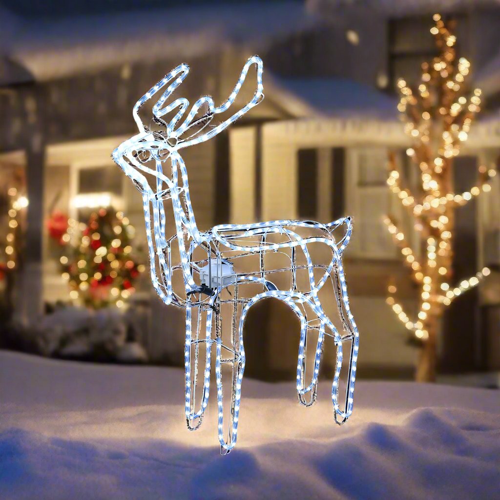 LED Ropelight Standing Reindeer Small Moving Cool White available in 2 types - Standing - SuperSaverAU - view 3