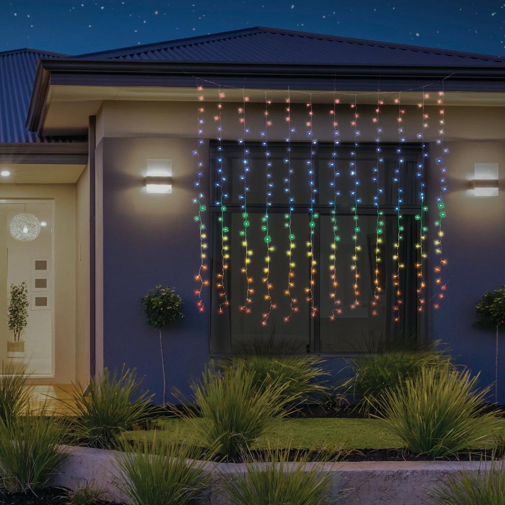 LED Curtain Lights Rainbow Color available in 2 sizes - 3.6 meter - SuperSaverAU - view 1