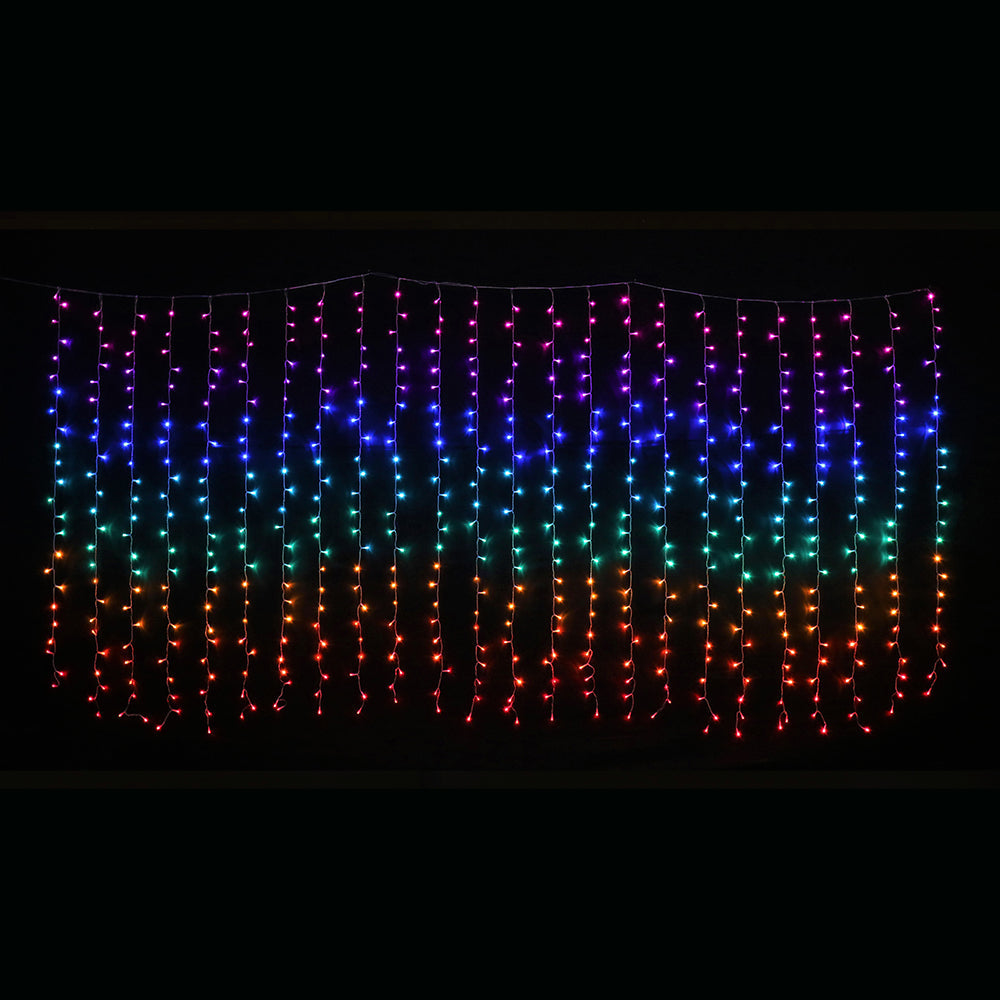 LED Curtain Lights Rainbow Color available in 2 sizes - 3.6 meter - SuperSaverAU - view 2