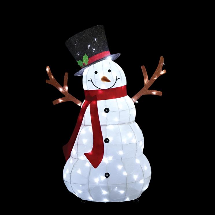 LED Mesh Melting Snowman 135cm Twinkle - SuperSaverAU - view 2