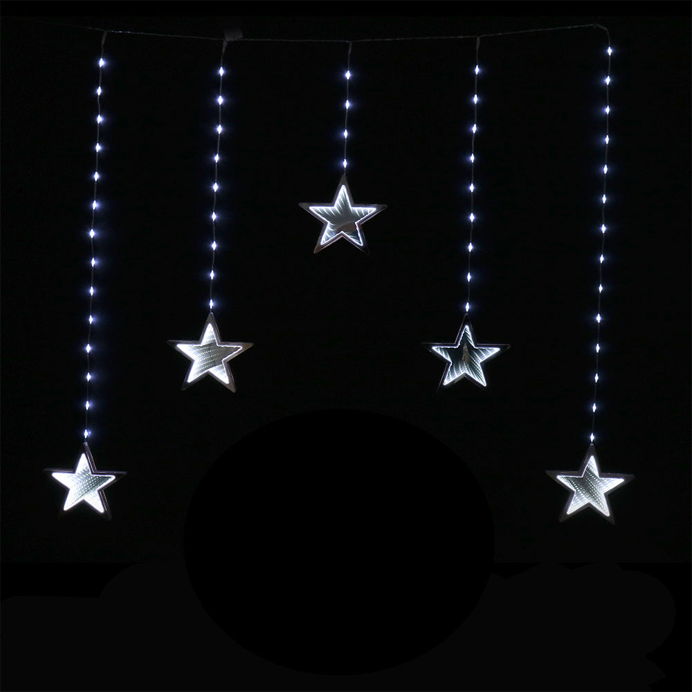 LED Infinity Stars Curtain Lights avaiable in 2 Colors - Warm White - SuperSaverAU - view 4
