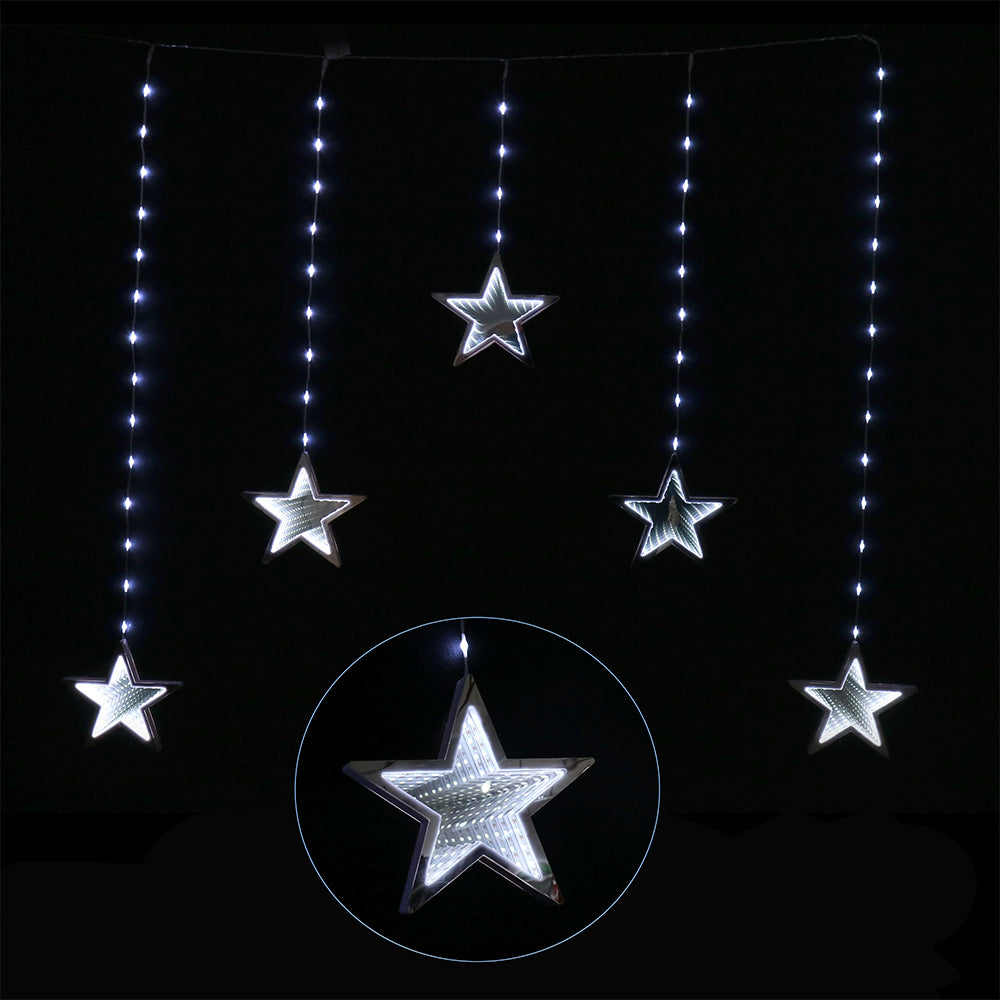 LED Infinity Stars Curtain Lights avaiable in 2 Colors - Warm White - SuperSaverAU - view 1