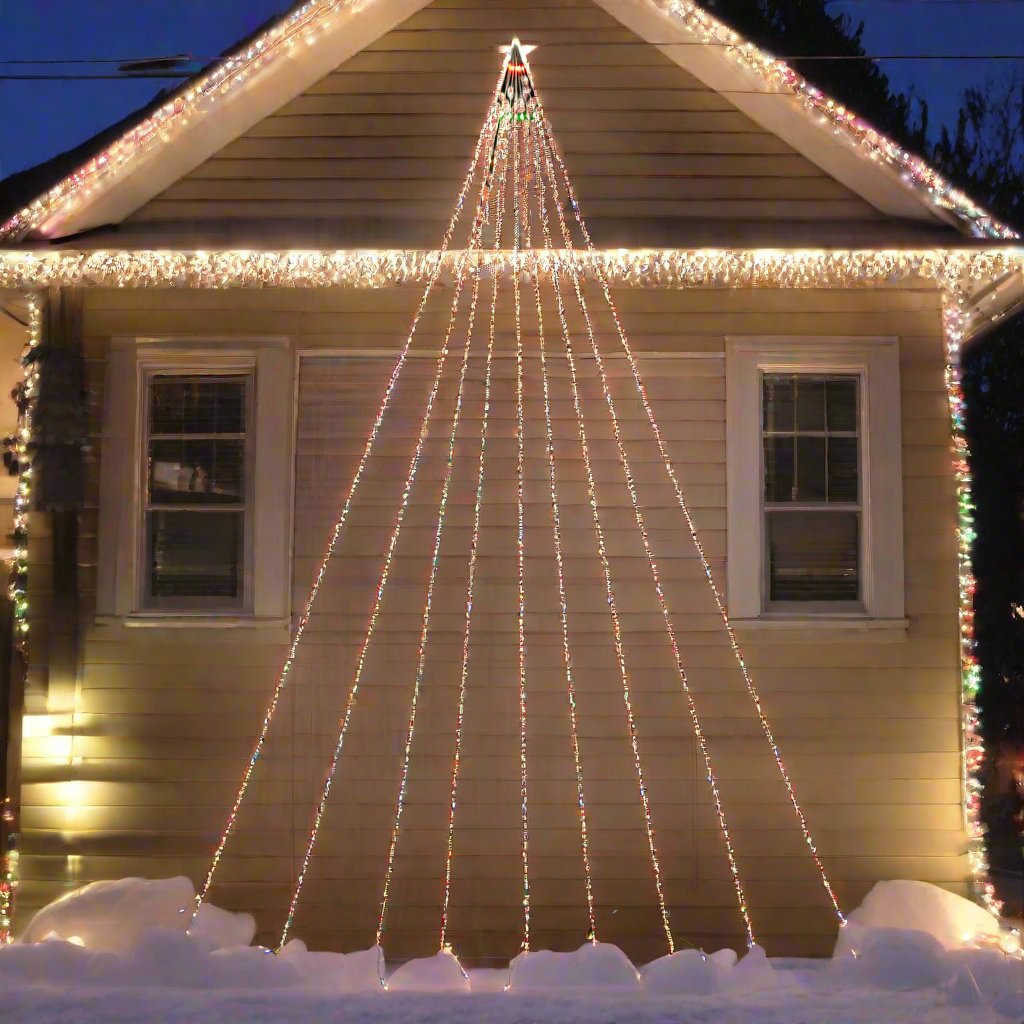 Solar Waterfall Strand Lights - Multi Colour - SuperSaverAU - view 2
