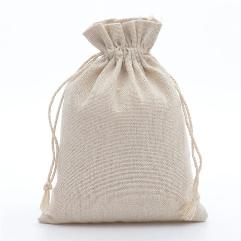 10-Piece Cotton Linen Drawstring Gift Bags - SuperSaverAU - view 1