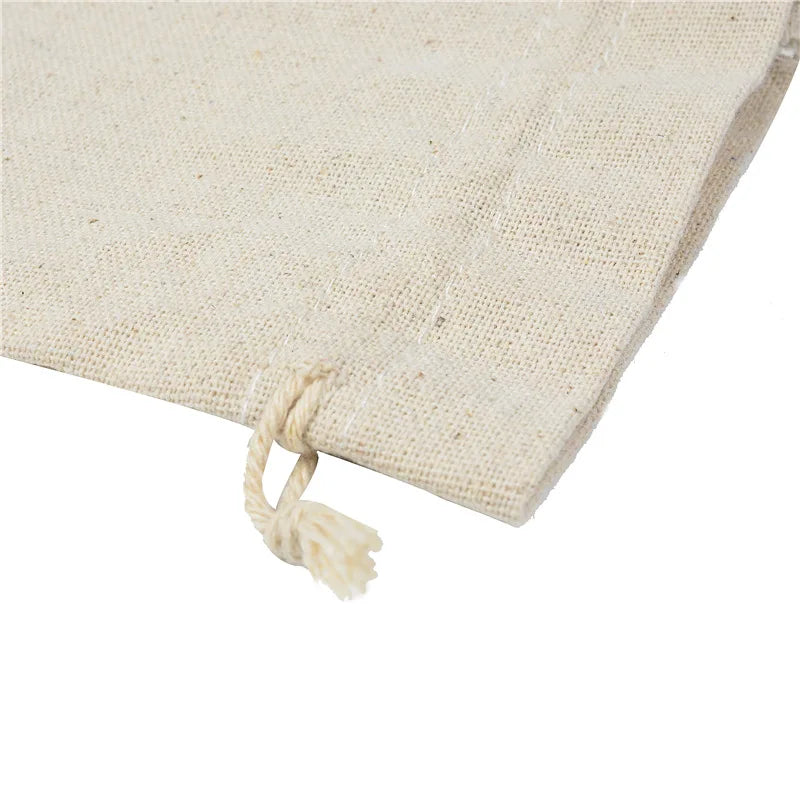 10-Piece Cotton Linen Drawstring Gift Bags - SuperSaverAU - view 2