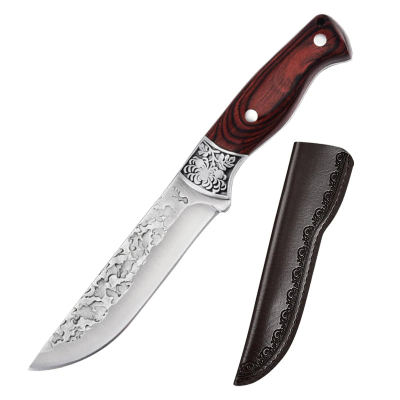 NNEOBA Forged Cleaver Kitchen Chef Knife 2pcs Set 4Cr13Mov Stainless Steel with Covers - SuperSaverAU - view 2