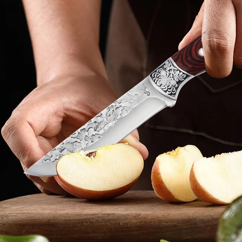 NNEOBA Forged Cleaver Kitchen Chef Knife 2pcs Set 4Cr13Mov Stainless Steel with Covers - SuperSaverAU - view 7