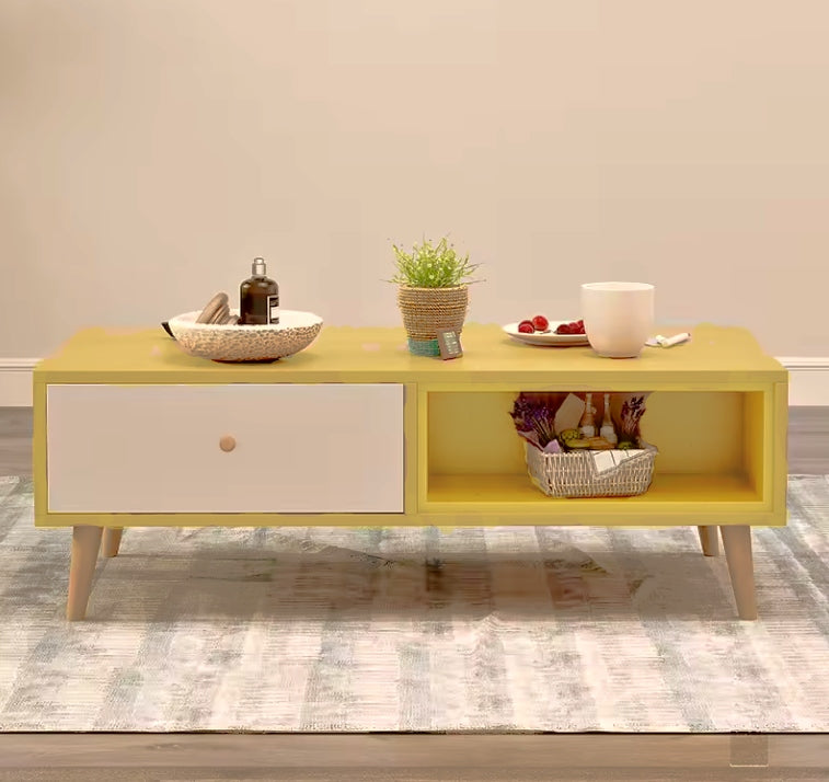NNECN Coffee Table with Storage Drawer and Open Shelf - SuperSaverAU - view 2