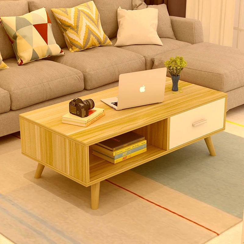 NNECN Coffee Table with Storage Drawer and Open Shelf - SuperSaverAU - view 6