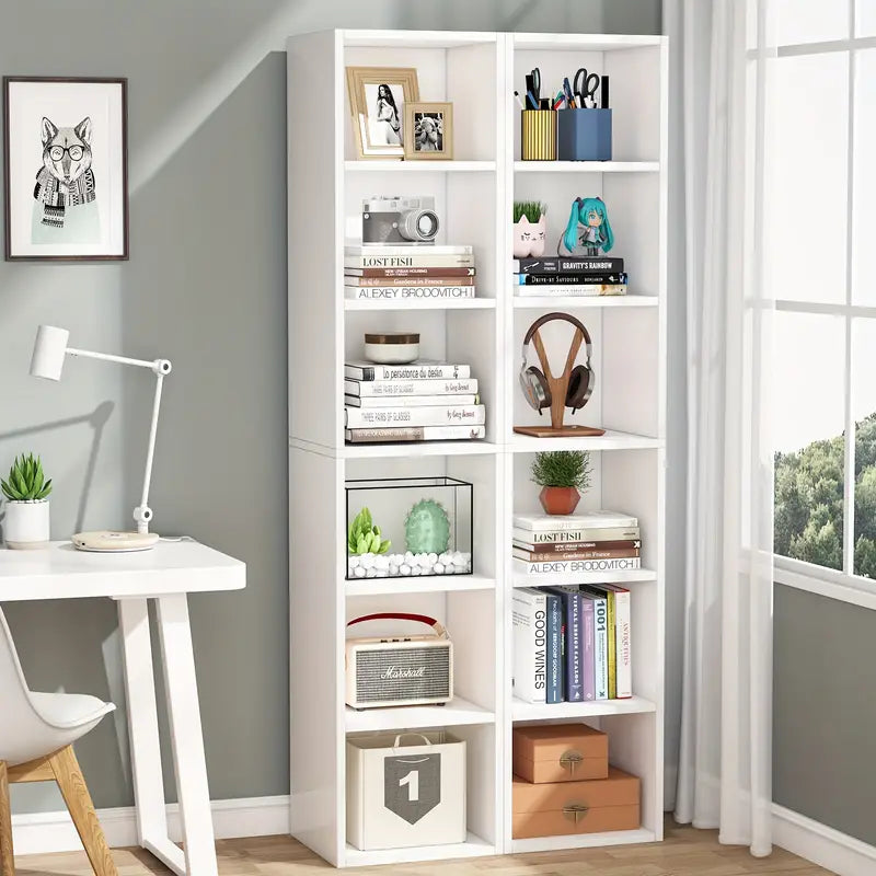 NNETMLT 6-Tier Cube Display Shelf - 70.9 Inch Tall Narrow Bookcase - SuperSaverAU - view 2