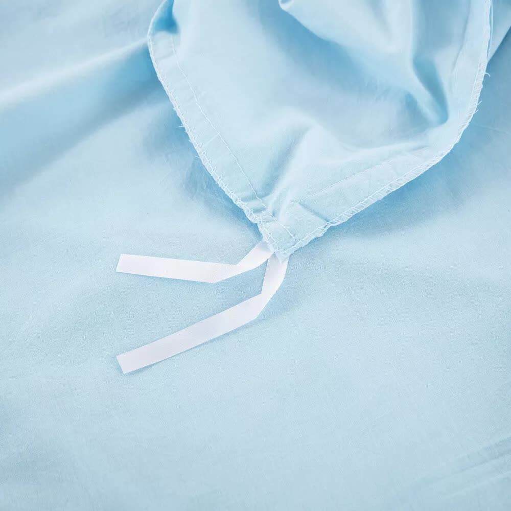 Premium Cotton Doona Duvet Quilt Cover Set with Soft Pillowcases - Aqua, Super King