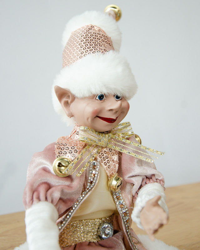 LUXURY CHRISTMAS ELF PINK GOLD 51CM - SuperSaverAU - view 1