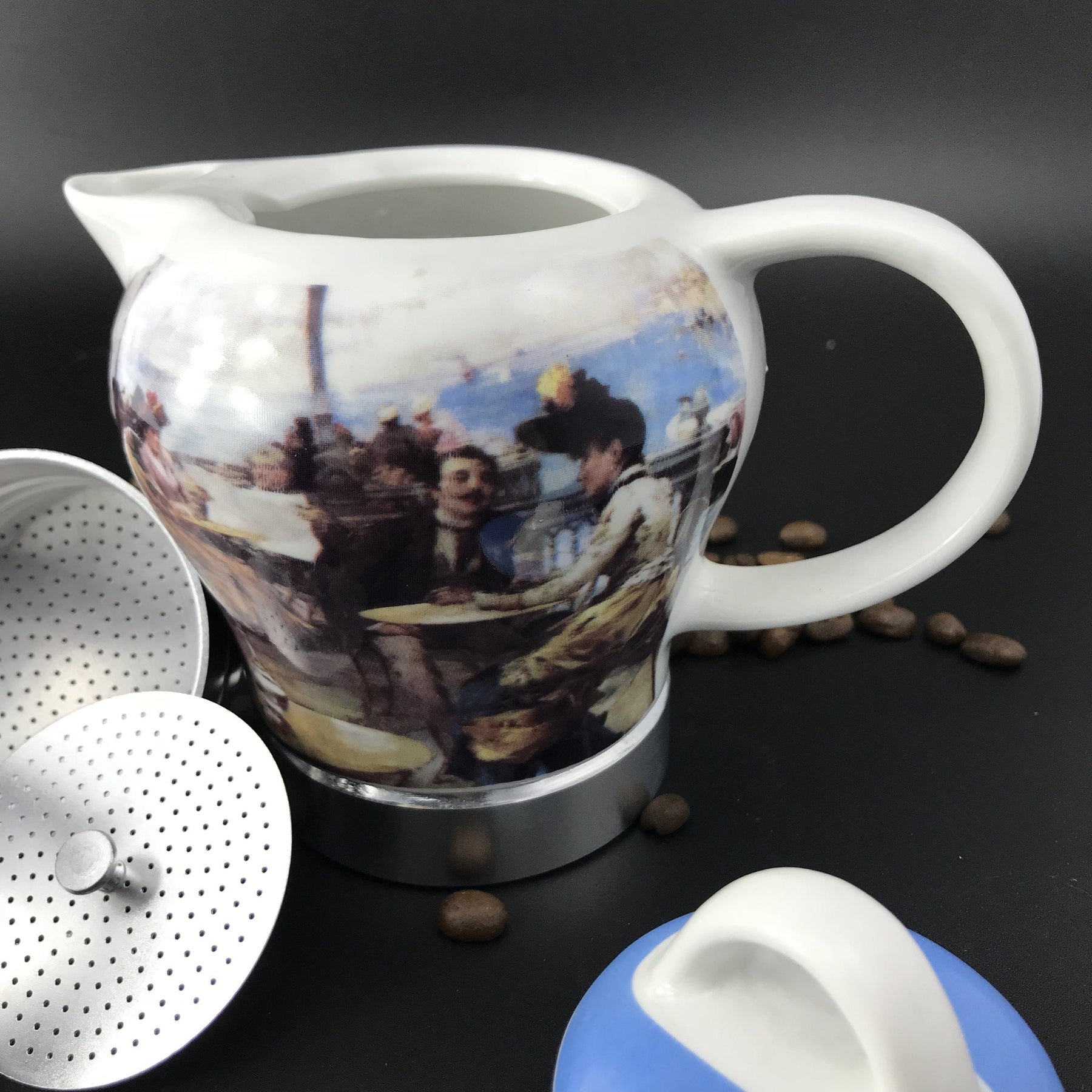 Premium Afternoon Tea Vintage Ceramic Stovetop Espresso Maker 200ml