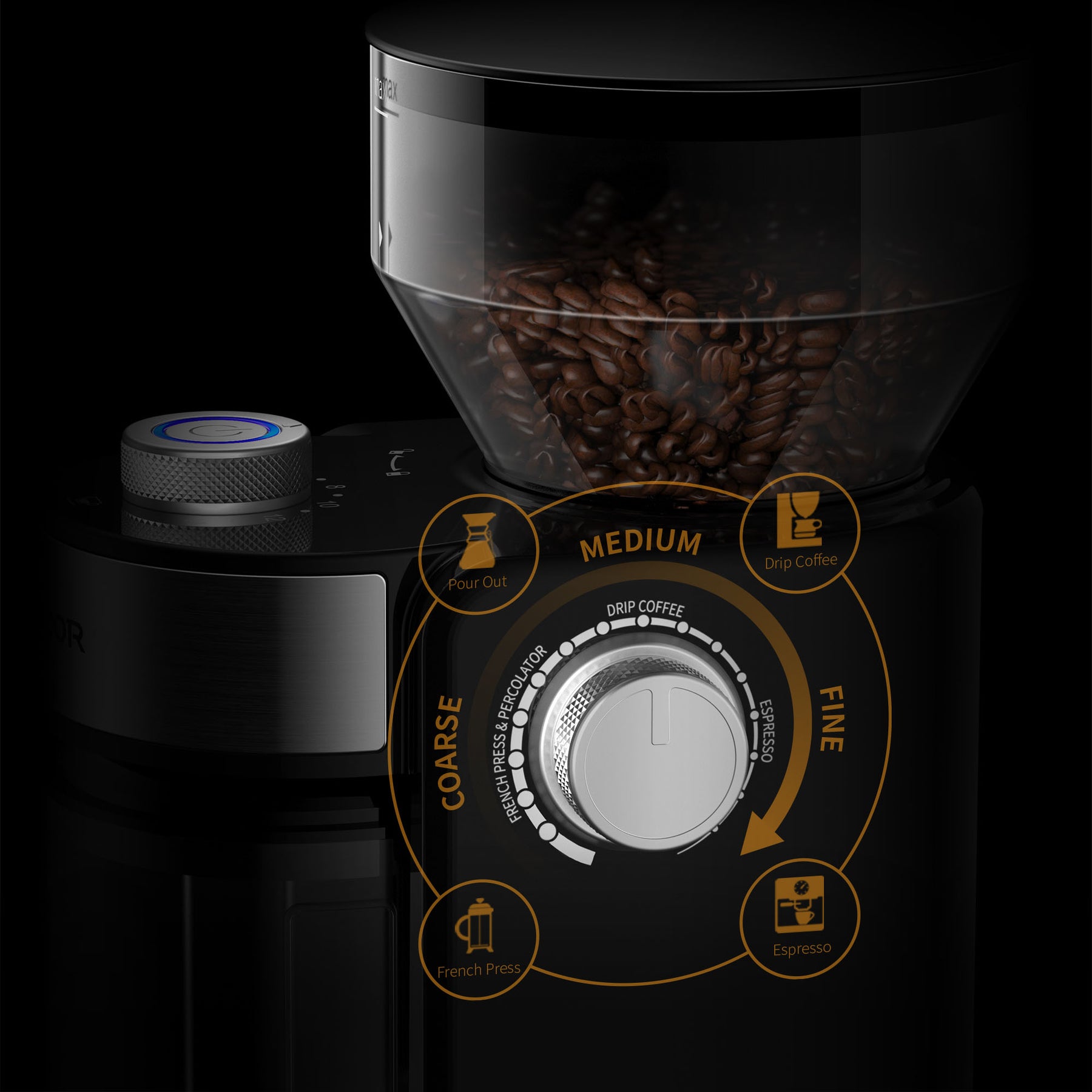 Bonzachef Perfect Grind 2 Electric Coffee Grinder - SuperSaverAU - view 4