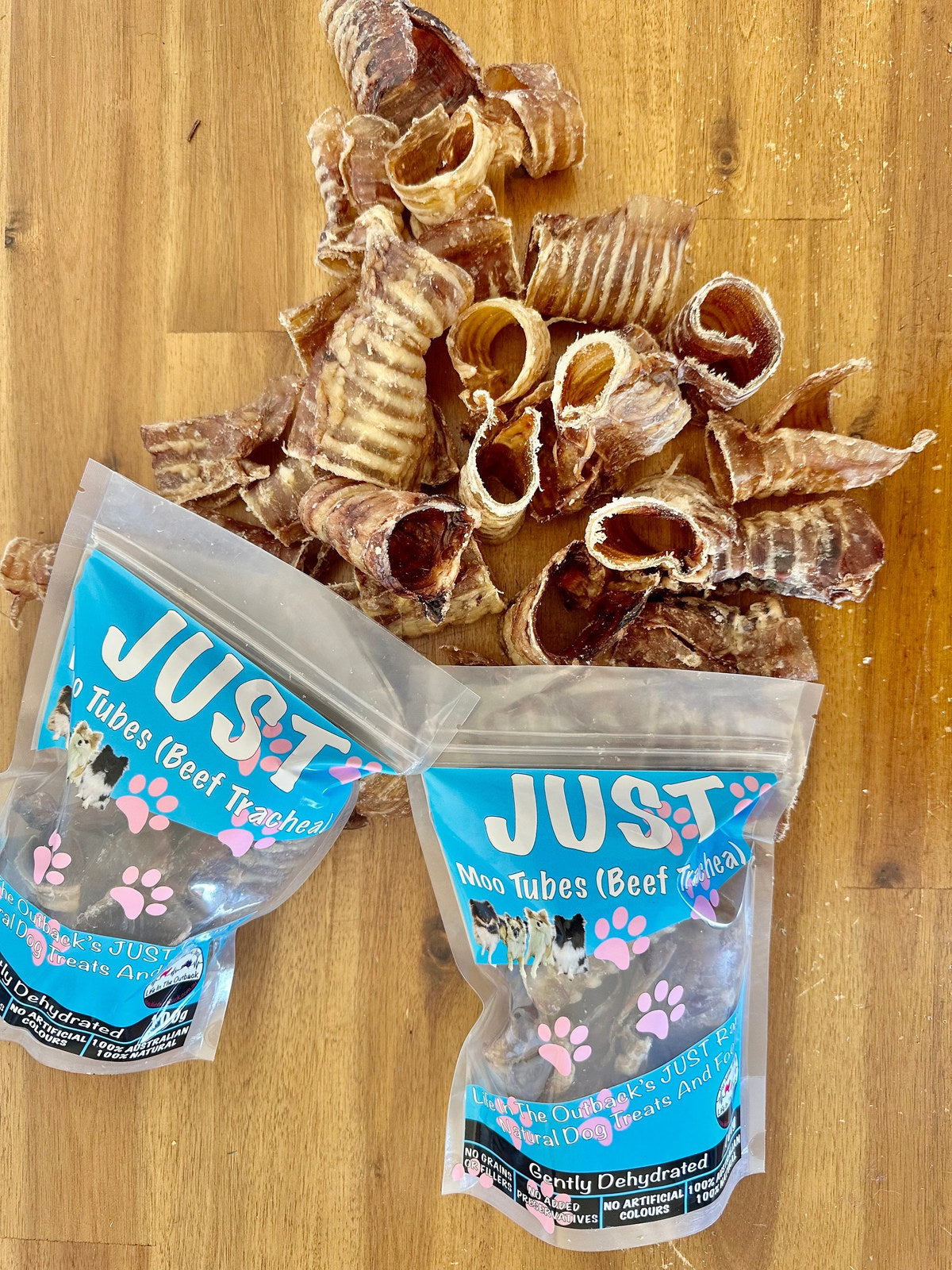 Just Moo Tubes Beef Trachea 100% Natural Dog Treats, Australian Sourced - SuperSaverAU - view 4