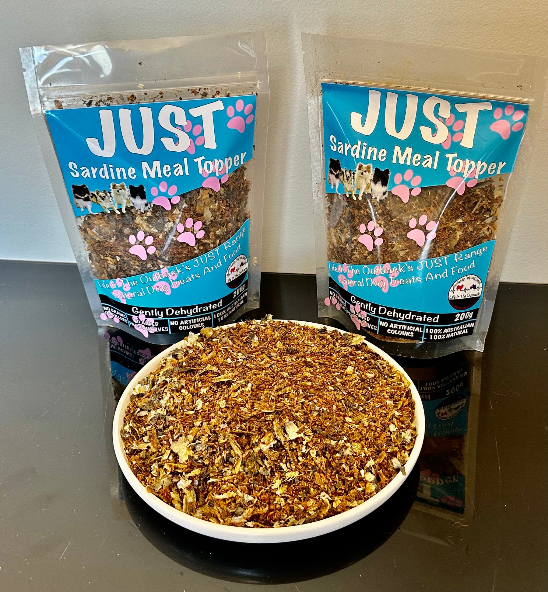 Just Sardine Meal Toppers 100% Natural Australian Dog Treats - 60g - SuperSaverAU - view 3