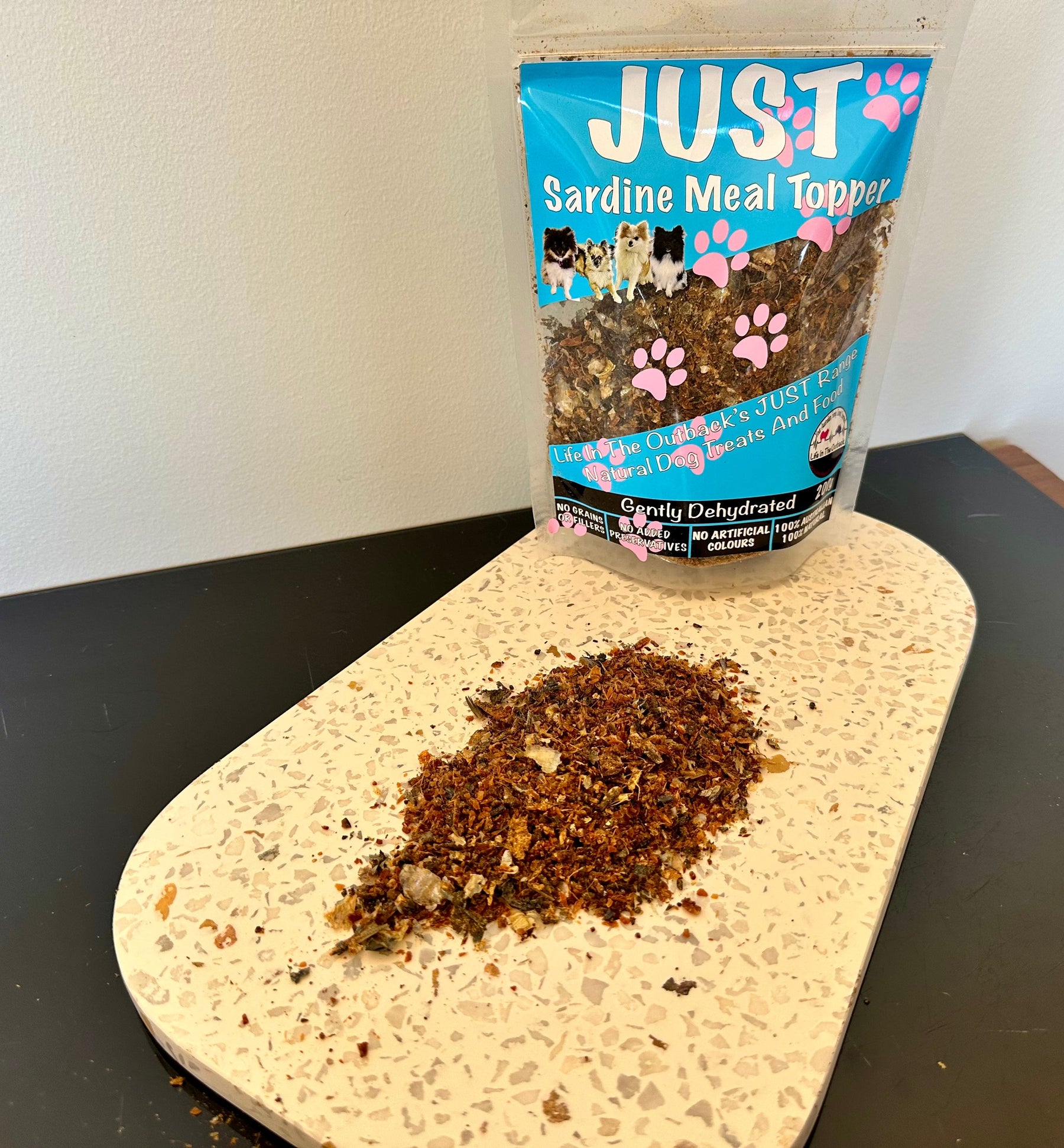 Just Sardine Meal Toppers 100% Natural Australian Dog Treats - 60g - SuperSaverAU - view 4