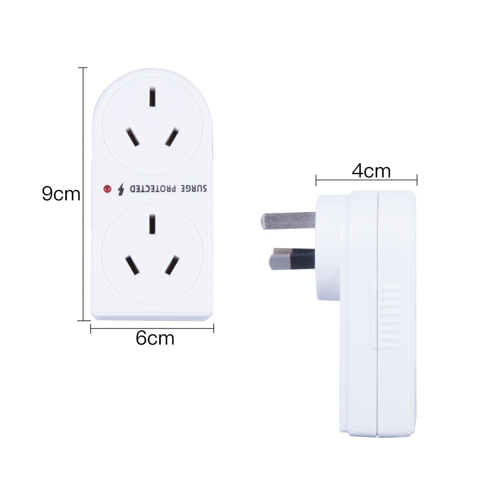 Premium 2400W Double Vertical Power Adapter with Surge Protection