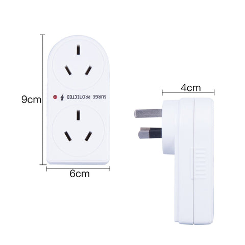 Premium 2400W Double Vertical Power Adapter with Surge Protection