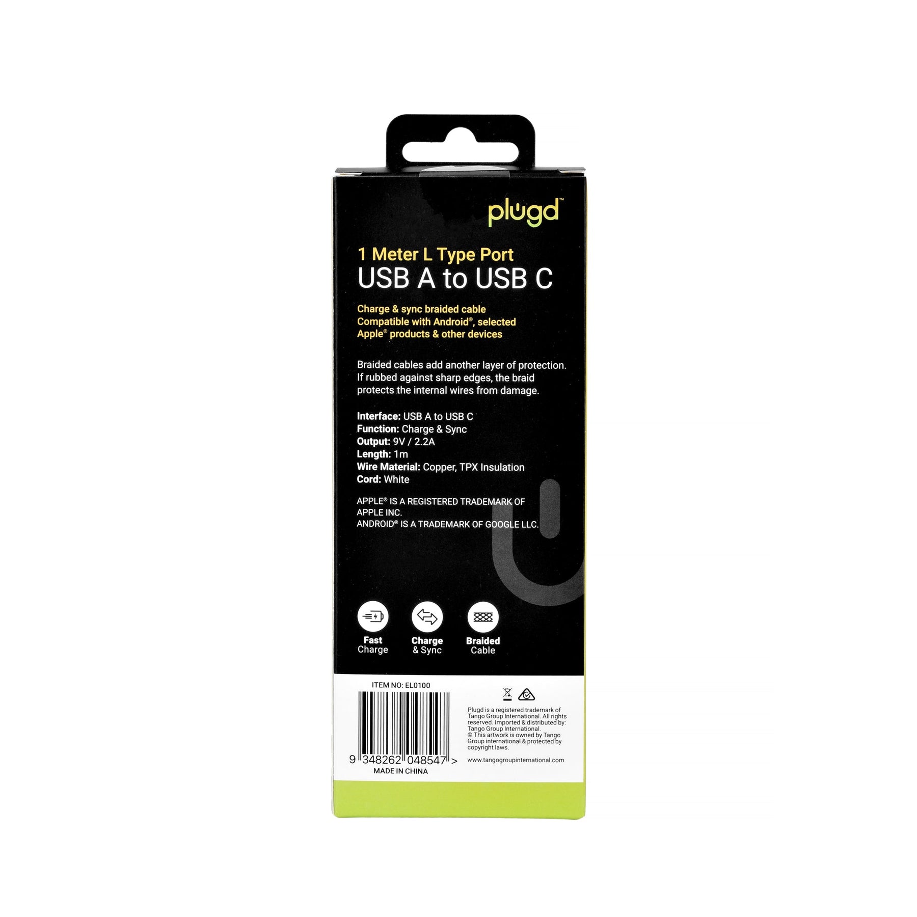 1M USB A to USB C Right Angle Fast Charging Cable - SuperSaverAU - view 4