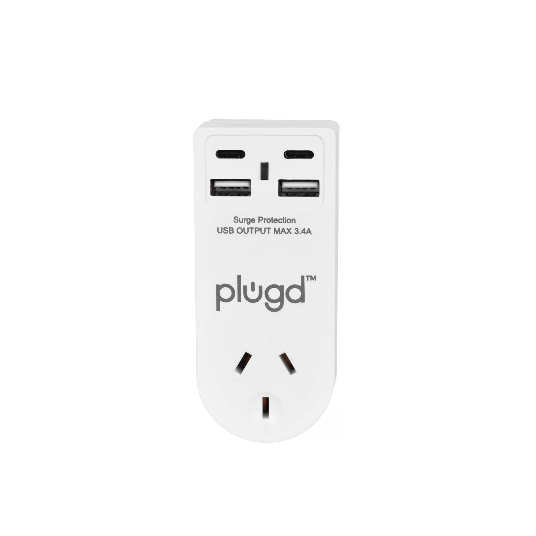 Premium 4 Port USB-A USB-C Wall Charger with Surge Protection