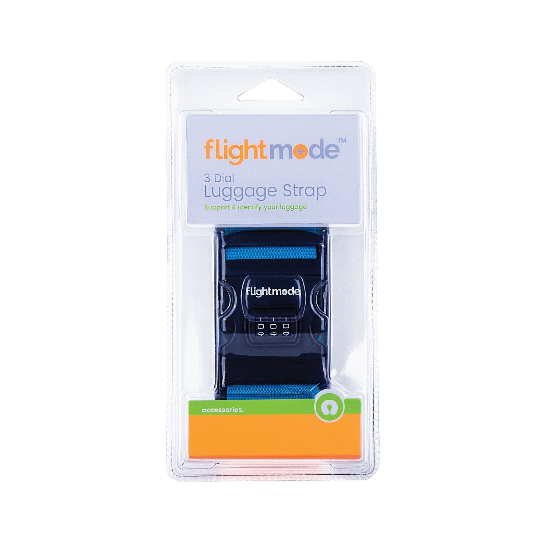 3 Dial Luggage Strap 5*180CM with Black Base and Logo Print - SuperSaverAU - view 1
