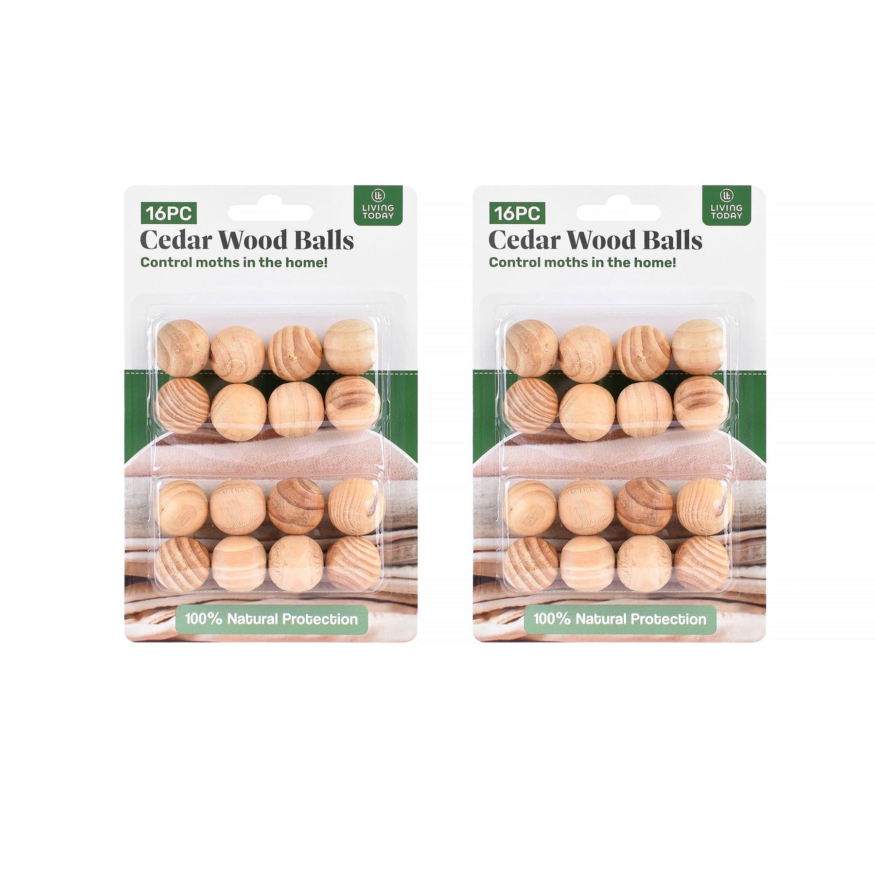 Premium Living Today Cedar Wood Balls Natural Scented Moth Repellent - 32pcs