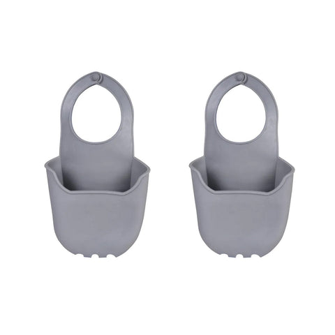 Premium Silicone Sink Caddy Sponge Rack – 2 Pack with Adjustable Hooks