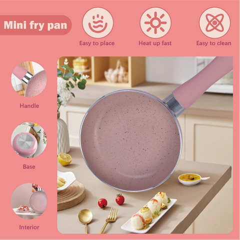 12cm Non Stick Mini Aluminium Frying Pan - Dishwasher Safe, Ergonomic Handle - SuperSaverAU - view 1