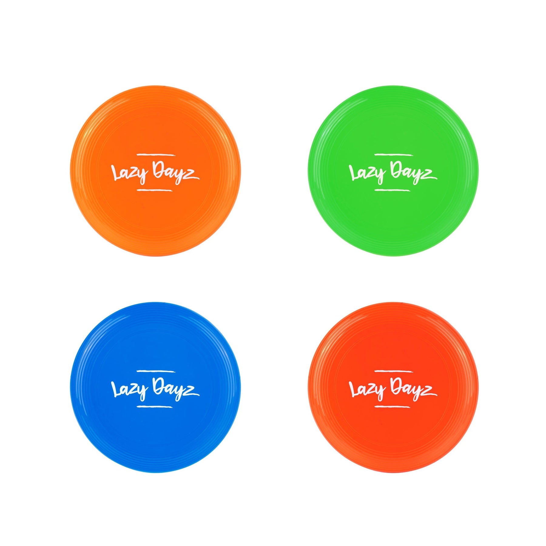 Lazy Dayz Jumbo Neon Beach Frisbee - Blue 28cm with Easy-Grip Edge - SuperSaverAU - view 4