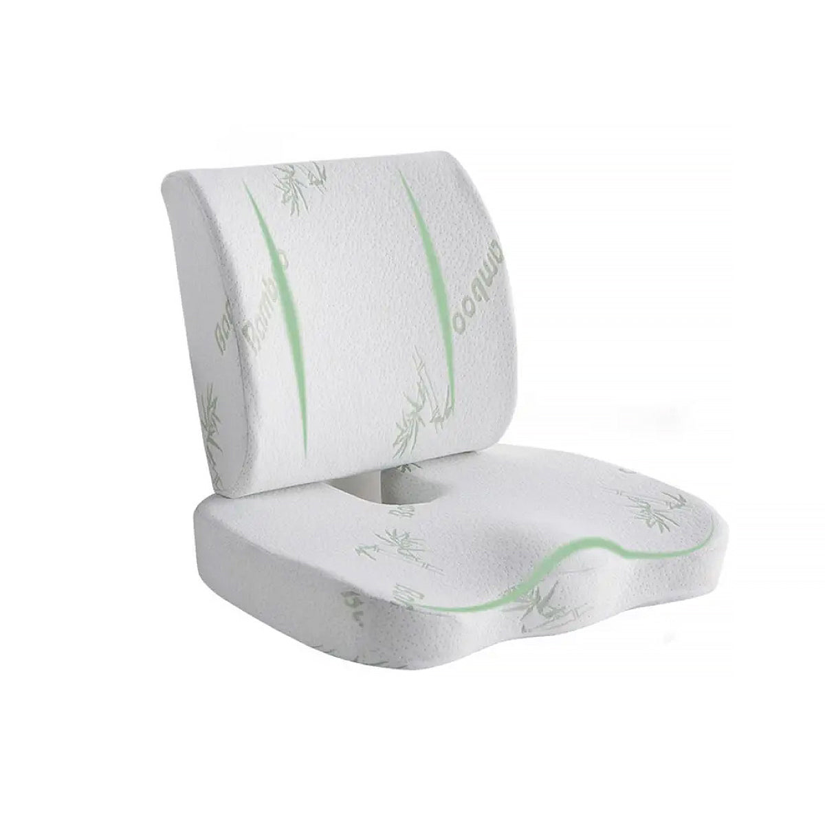 Memory Foam Seat & Lumbar Support Cushion Set - Ergonomic Back Relief - SuperSaverAU - view 1
