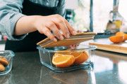 4 Pcs Large Bamboo Food Containers – Clear Glass with Bamboo Lids - SuperSaverAU - view 4