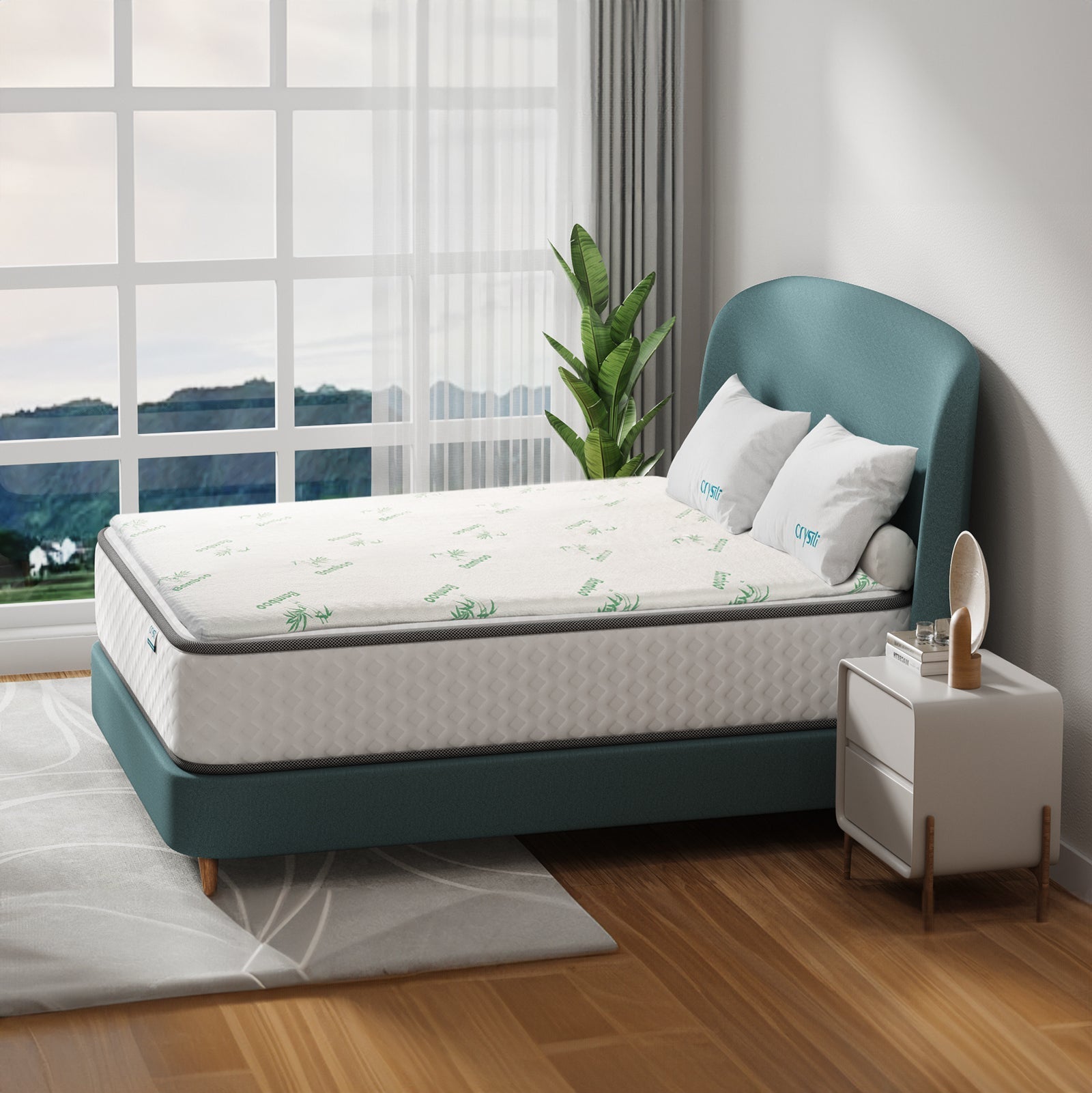 Premium Memory Foam Mattress Topper & Pillow Set – Single 3 Piece with Bamboo Covers
