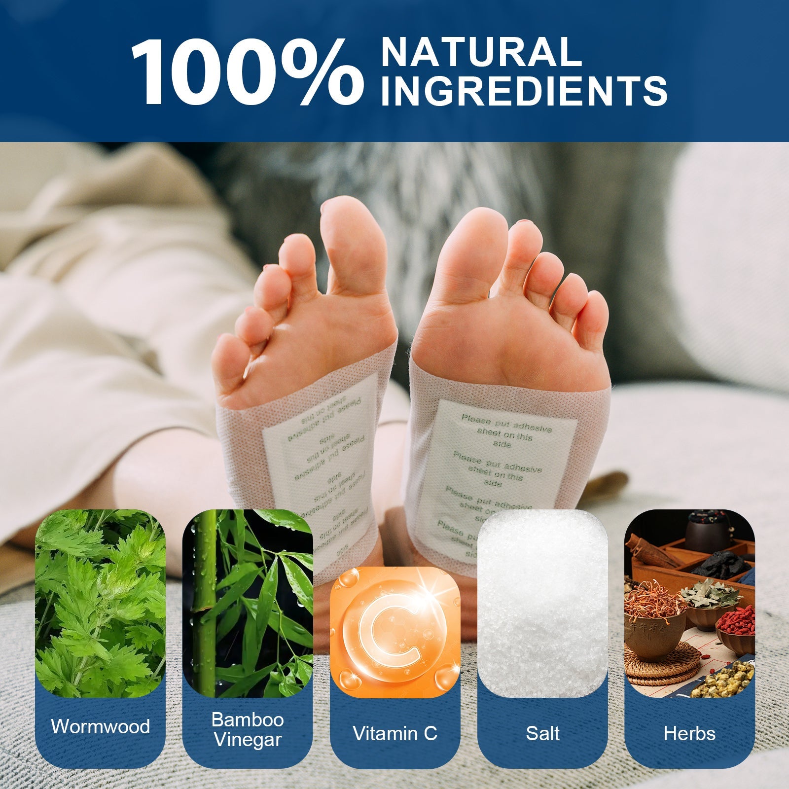 The Cleansing Detox Foot Pads 42 Pieces Overnight Herbal Foot Care Pack