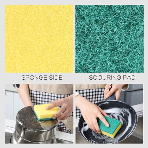 Premium Heavy-Duty Sponge Scourers – 30 Pack Cleaning Pads