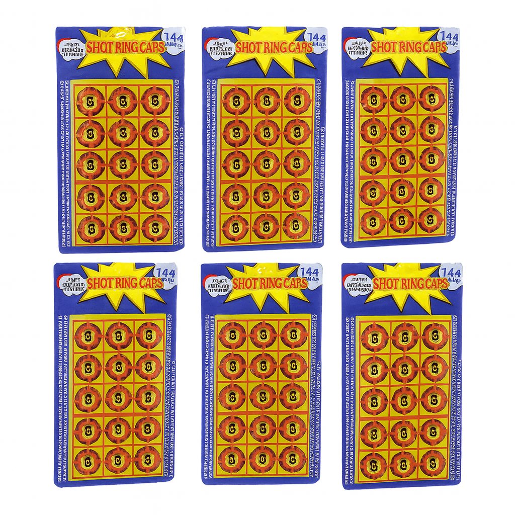 Premium 6 Card 8 Shot Ring Caps Refill Pack 684 Toy Cap Gun Shots