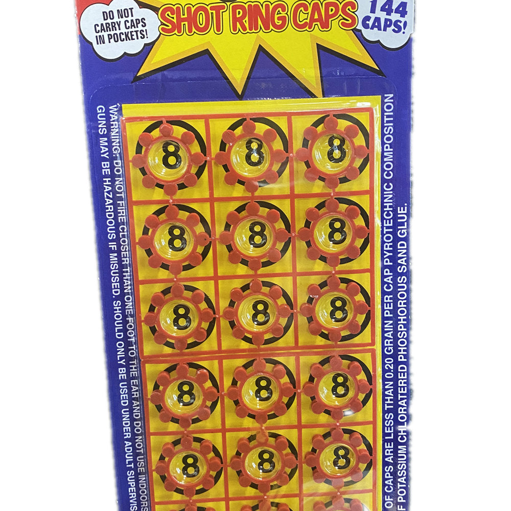 Premium 6 Card 8 Shot Ring Caps Refill Pack 684 Toy Cap Gun Shots