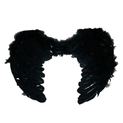 Large Feather Angel Wings - 55x40cm - Assorted Colours: Black, Blue, Red, White, Purple, Green, Light Pink, Hot Pink - SuperSaverAU - view 1