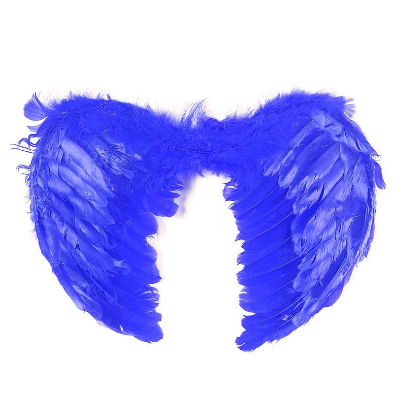 Large Feather Angel Wings - 55x40cm - Assorted Colours: Black, Blue, Red, White, Purple, Green, Light Pink, Hot Pink - SuperSaverAU - view 3