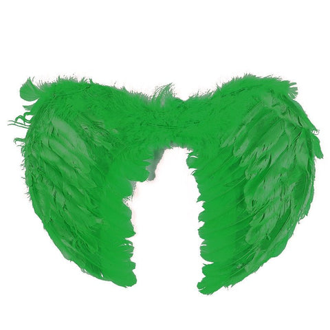 Large Feather Angel Wings - 55x40cm, Assorted Colours: Red, Blue, White, Black, Purple, Green, Light Pink, Hot Pink - SuperSaverAU - view 1