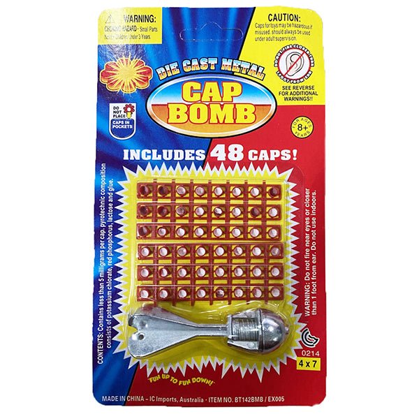 Diecast Cap Bomb 2-Pack with 48 Shots - Traditional Toys for Classic Fun - SuperSaverAU - view 3