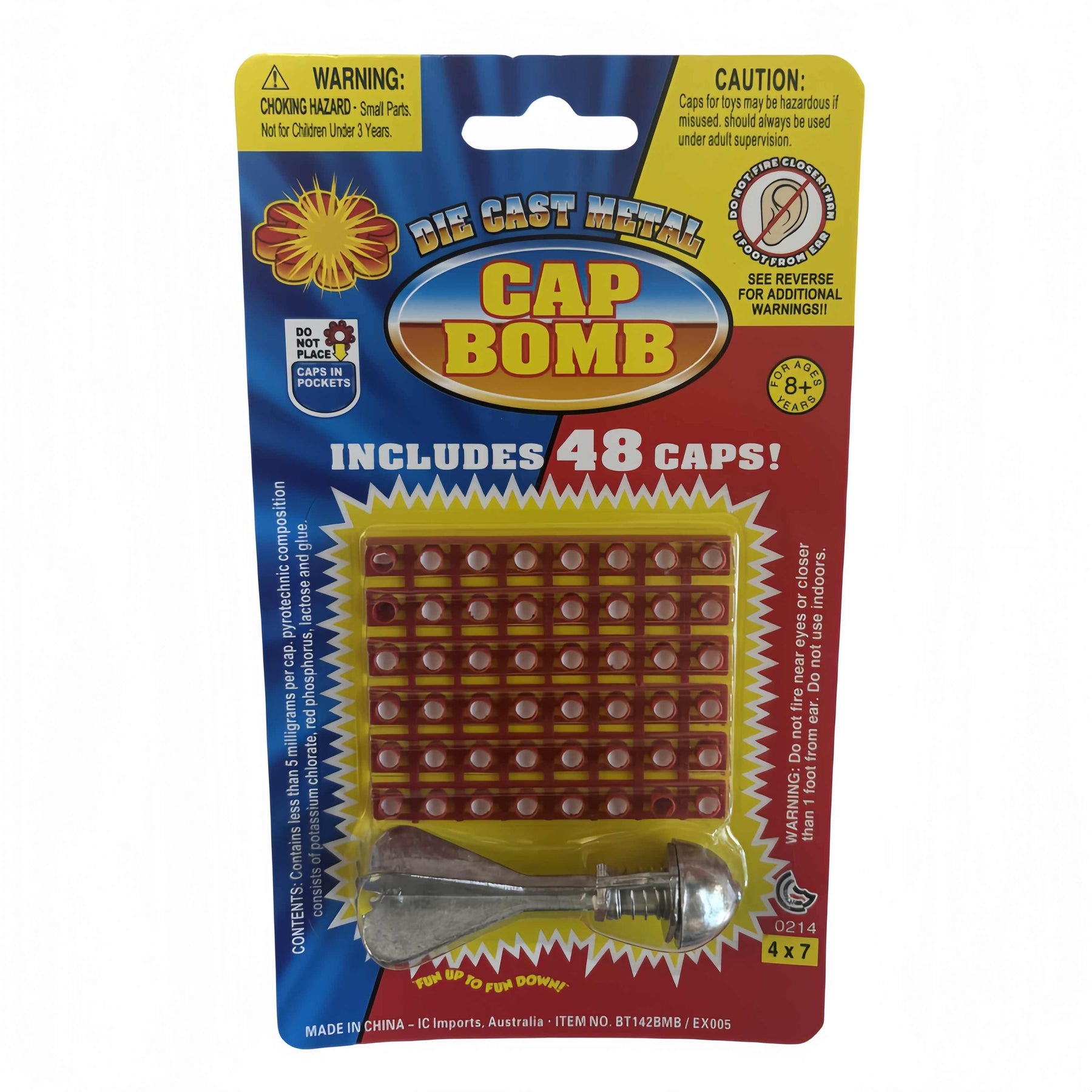 Diecast Cap Bomb 2-Pack with 48 Shots - Traditional Toys for Classic Fun - SuperSaverAU - view 4